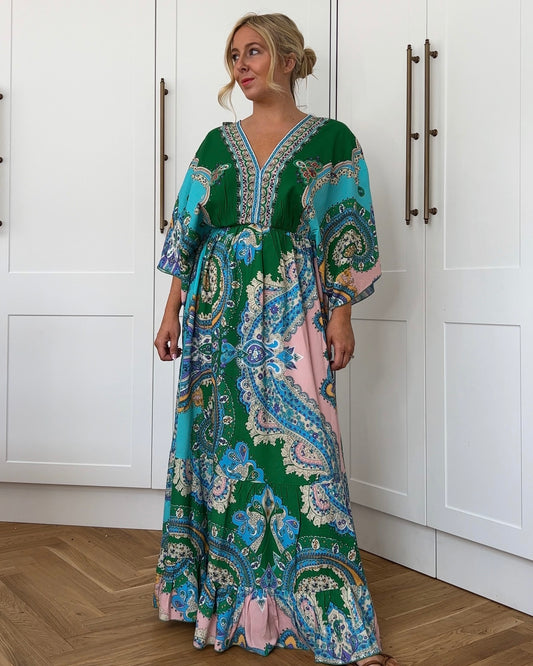 FLUTTER SLEEVE MAXI DRESS